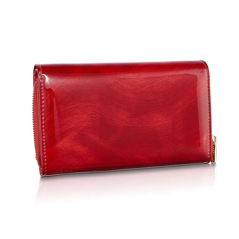 Portfel skórzany BETLEWSKI czerwony BPD-WP-513