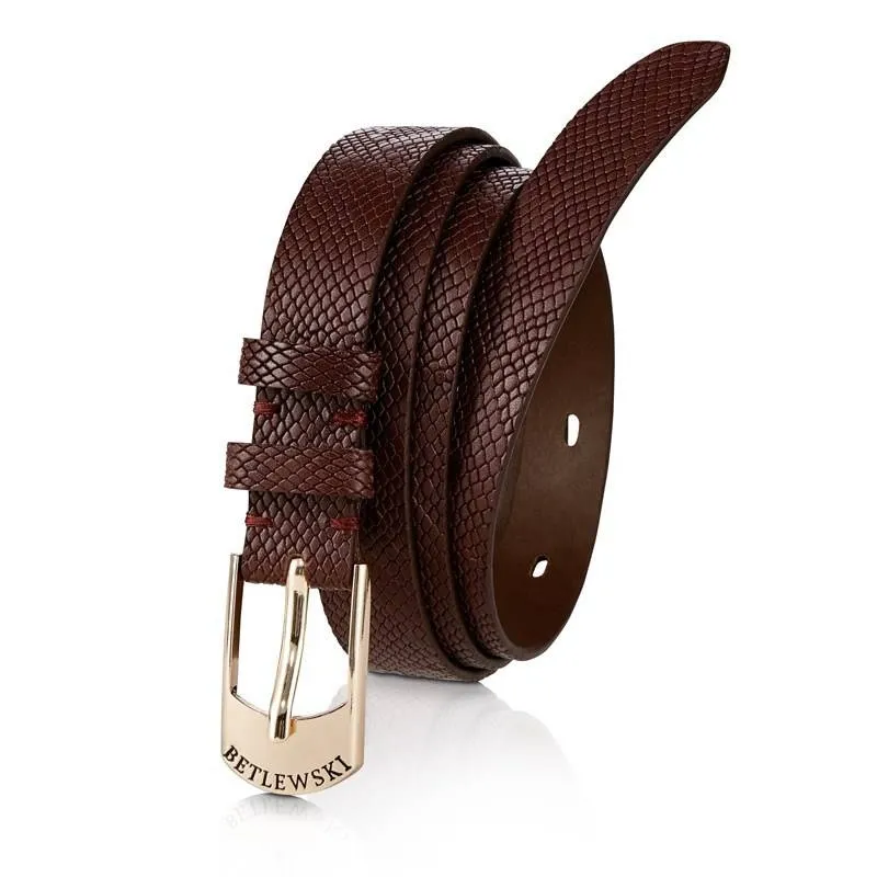 Pasek damski BETLEWSKI Brązowy 95