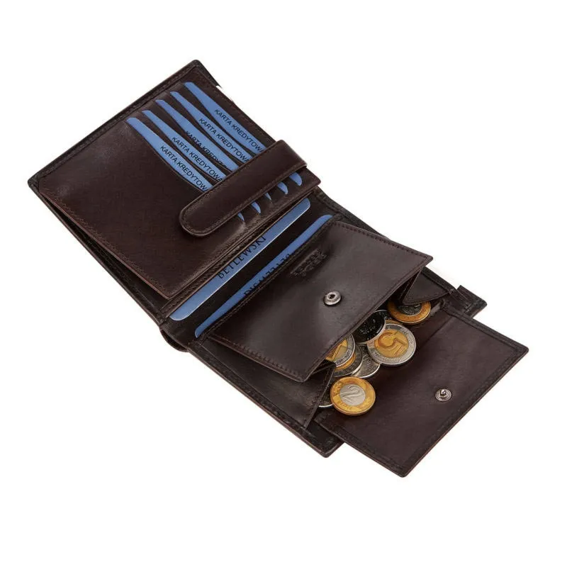 Portfel skórzany BETLEWSKI BPM-NVTC-307 brązowy