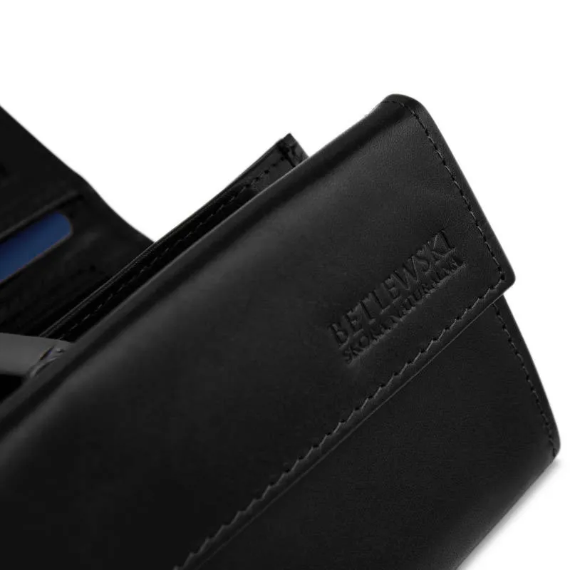 Portfel skórzany BETLEWSKI czarny BPD-NVTC-12 BLACK