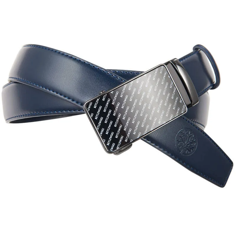 Skórzany pasek BETLEWSKI C30-LO GRANATOWY 115