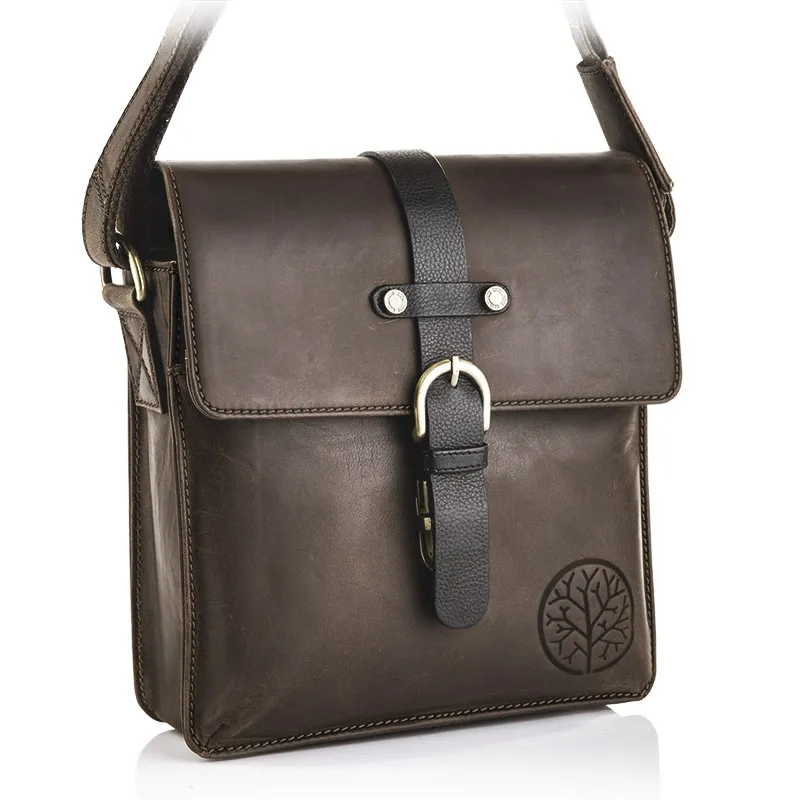 Listonoszka męska BETLEWSKI skóra TBG-HT-101 brązowa