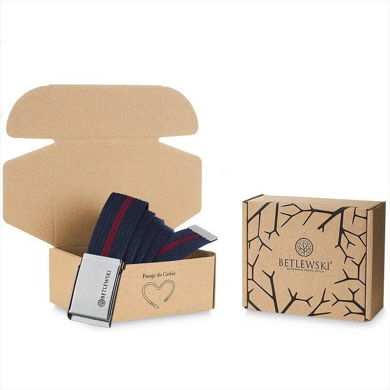 Pasek parciany BETLEWSKI PRC-17_CZ-1 L granatowy