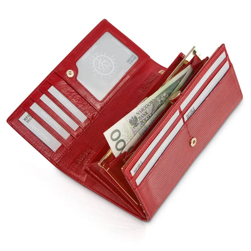 Portfel damski BETLEWSKI czerwony BPD-PA-100