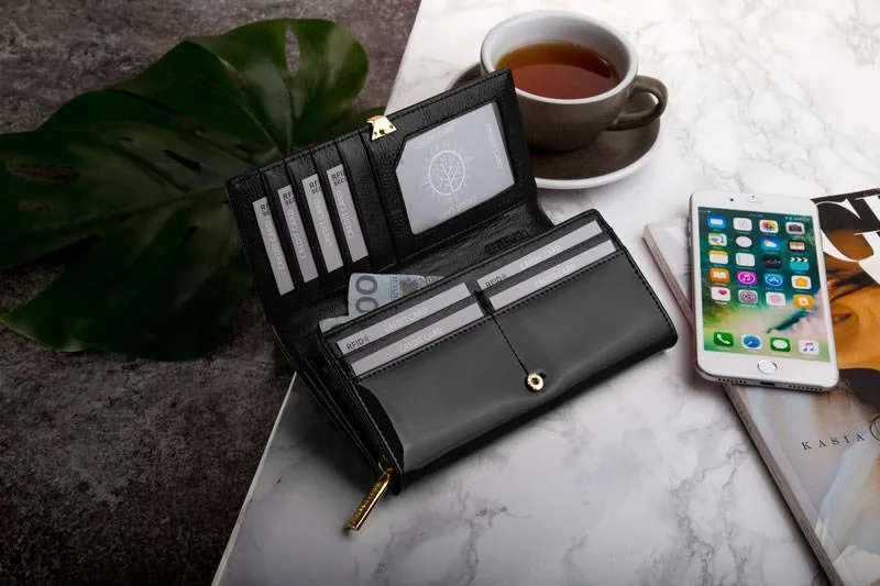 Portfel skórzany BETLEWSKI BPD-VS-106 CZARNY