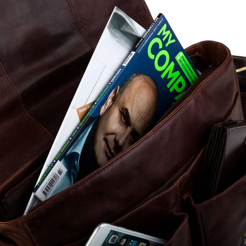 Torba skórzana BETLEWSKI TBS-318 brązowa