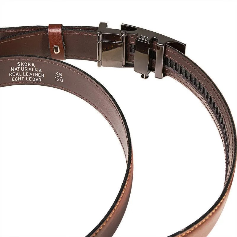 Skórzany pasek BETLEWSKI AUTO-LIC30 brązowy 110_K2