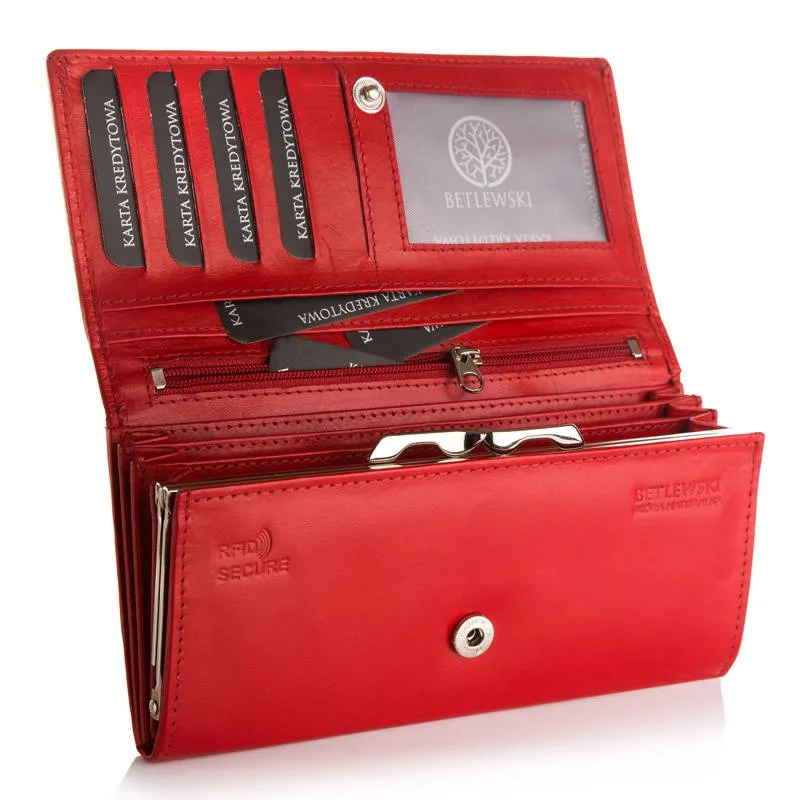 Portfel damski BETLEWSKI BPD-DZ-13 CZERWONY