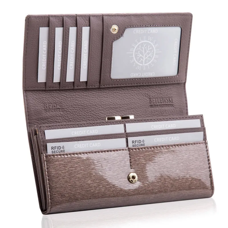 Portfel skórzany BETLEWSKI ZBPD-BS-100 SZARY