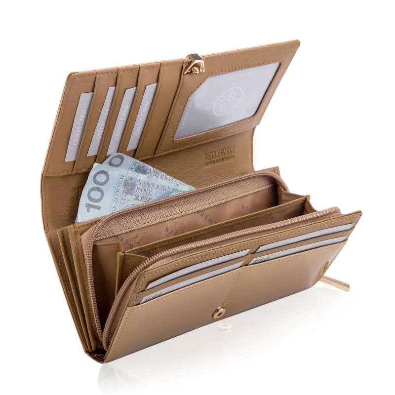 Portfel damski BETLEWSKI złoty BPD-VS-106