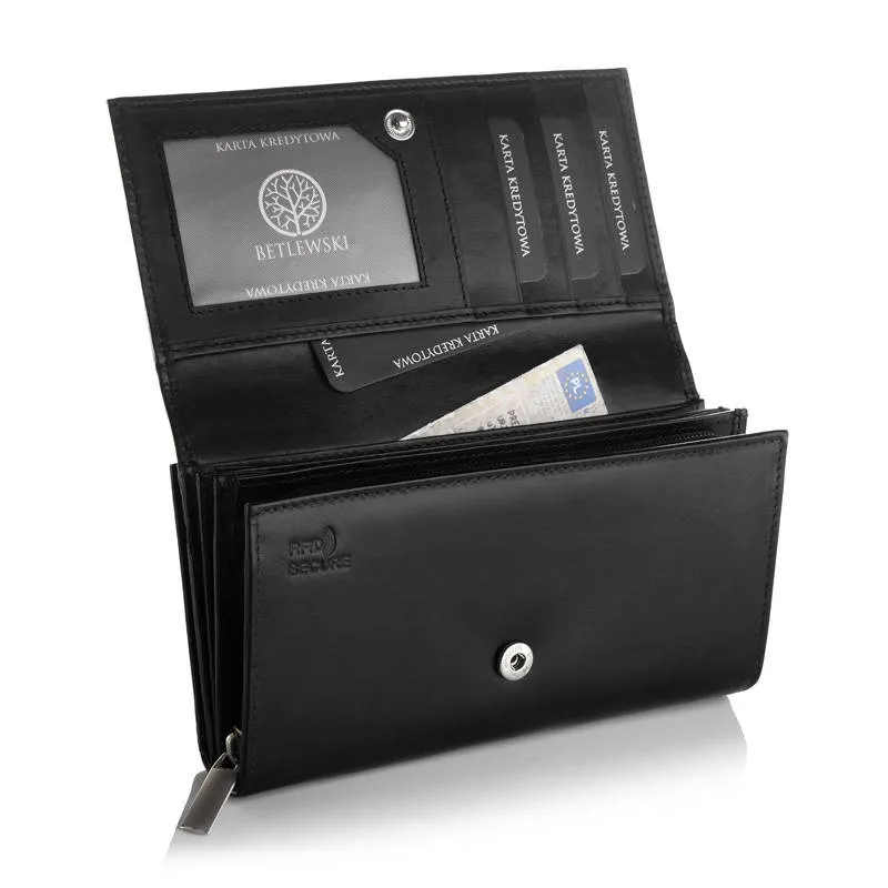 Portfel skórzany BETLEWSKI BPD-DZ-17 CZARNY