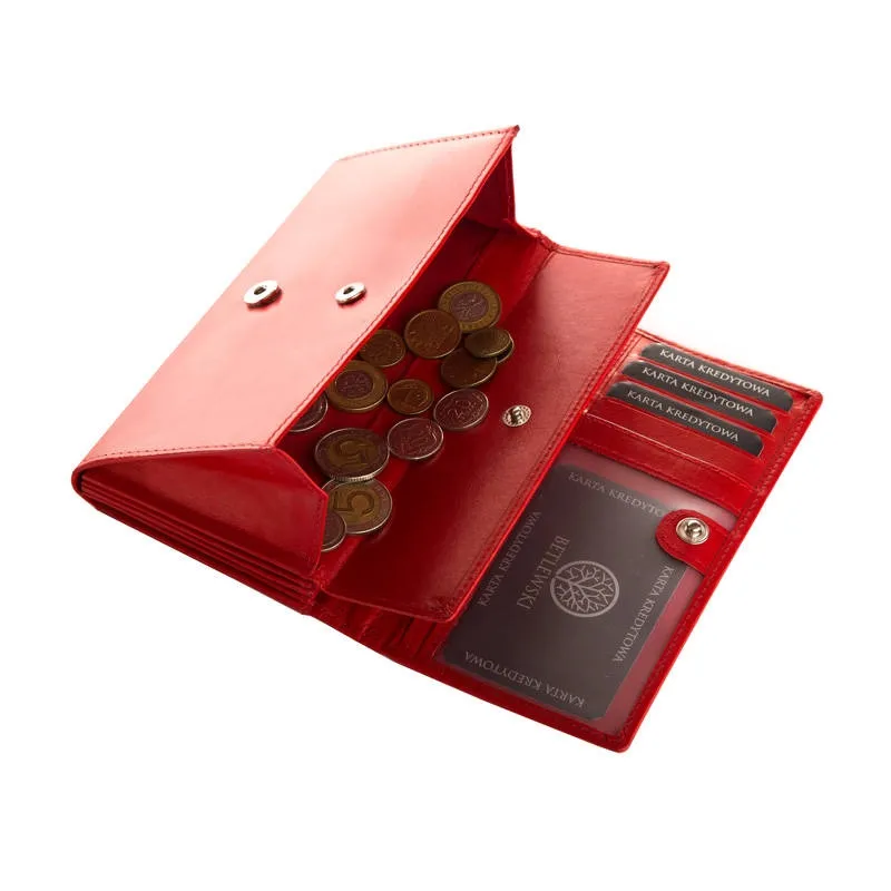 Portfel damski BETLEWSKI BPD-DZ-10 CZERWONY