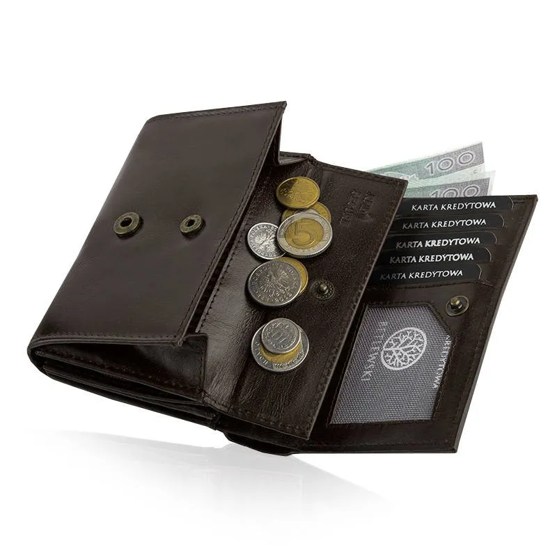 Portfel damski BETLEWSKI brązowy BPD-BF-11