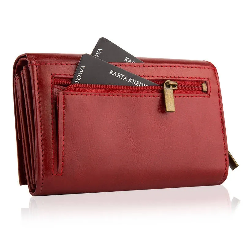 Portfel damski BETLEWSKI BPD-BF-11 CZERWONY