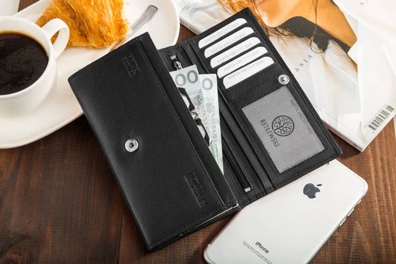 Portfel damski BETLEWSKI BPD-SS-13 CZARNY