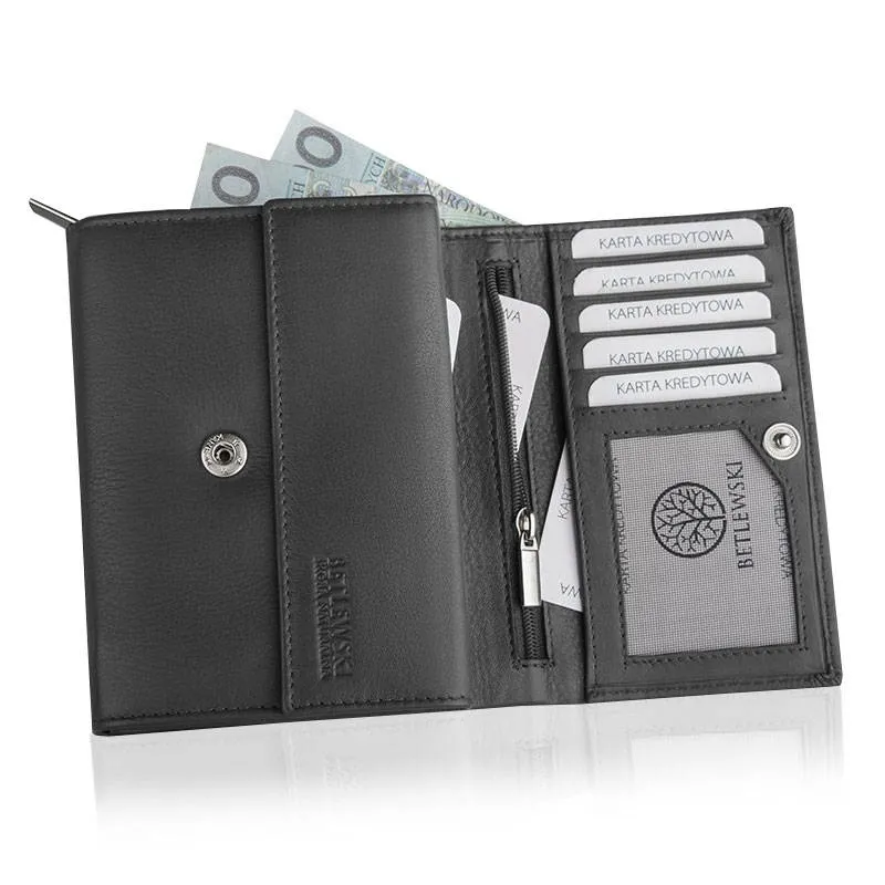 Portfel damski BETLEWSKI BPD-SS-11 SZARY