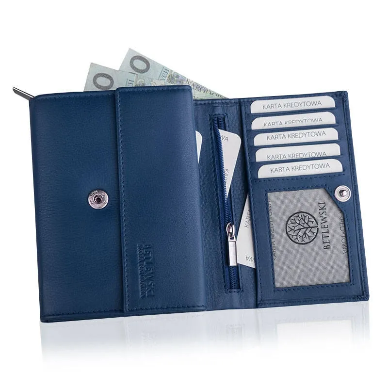 Portfel damski BETLEWSKI BPD-SS-11 NIEBIESKI