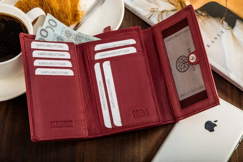 Portfel damski BETLEWSKI BPD-SS-17 CZERWONY