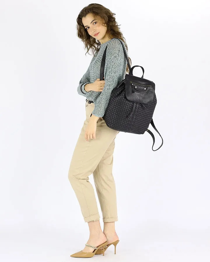 Plecak skórzany MARCO MAZZINI czarny VS13a