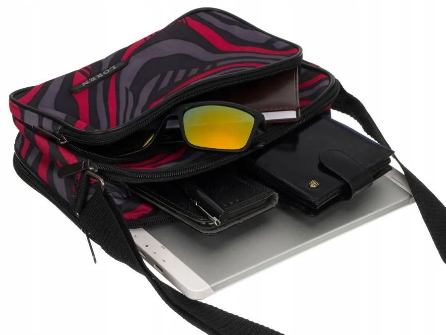 Listonoszka męska Loren [DH] H02-600D print czerwony