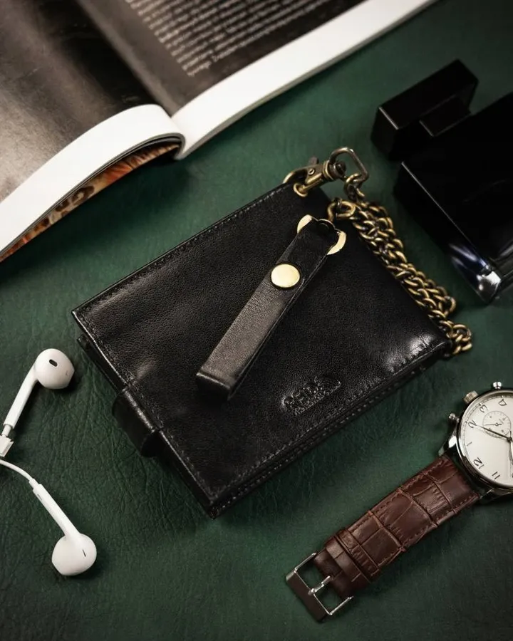 Portfel skórzany Peterson [DH] PTN 304ZŁ-2-1-1 czarny