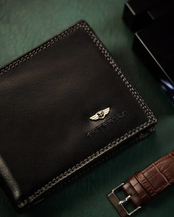 Portfel czarny Peterson [DH] PTN WL-0305-COM