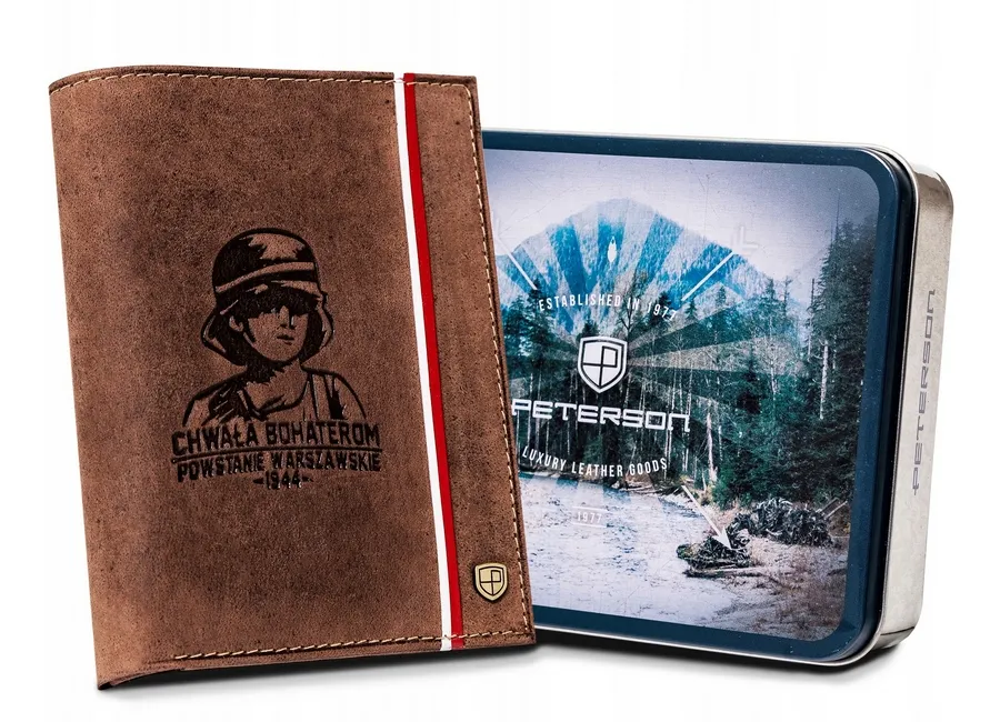 Skórzany portfel patriotyczny Peterson [DH] PTN 333PW