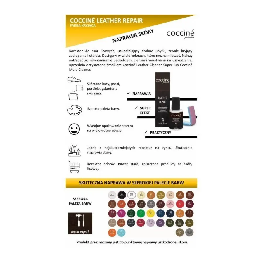 Korektor do farbowania skór COCCINE 10ml c. zielony