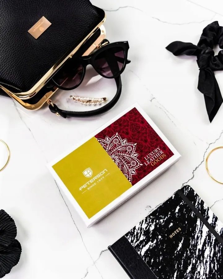 Portfel skórzany Peterson [DH] PTN 425214-SH czerwony