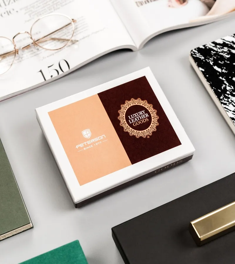 Portfel skórzany Peterson PTN RD-25-GCL czarny