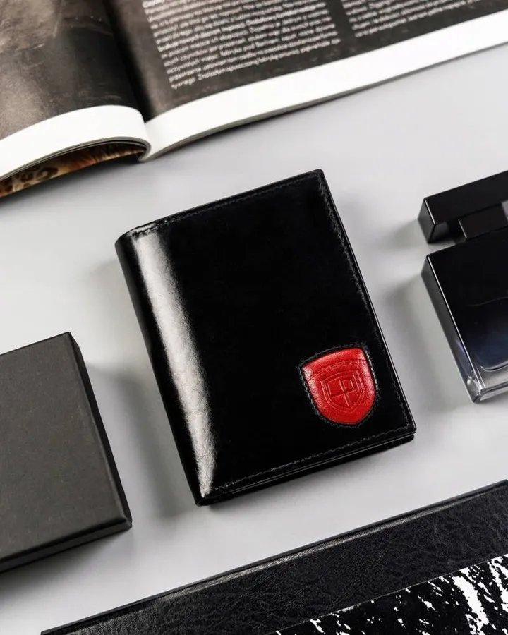 Portfel skórzany Peterson [D] PTN 22310-VT-T czarny