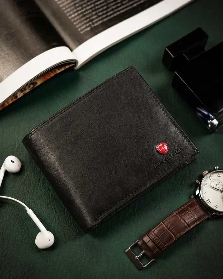 Portfel skórzany Peterson [DH] PTN MR-11-CN czarny