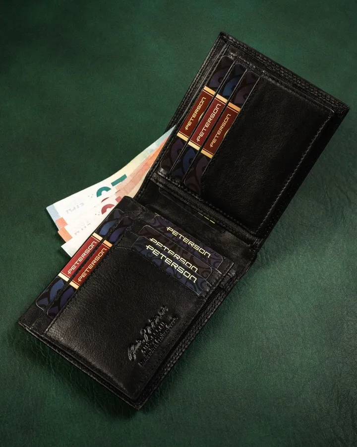 Portfel skórzany Peterson [DH] PTN MR-12-CN czarny