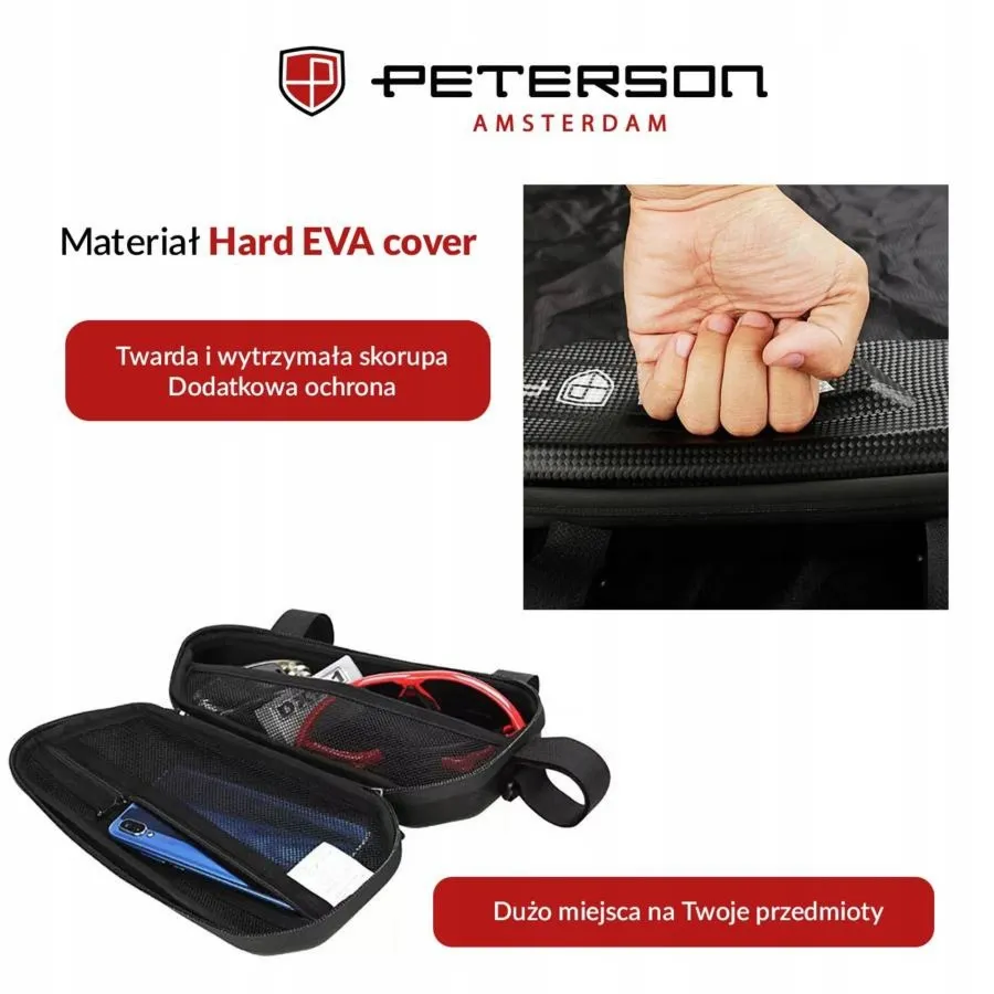 Wodoodporna torba rowerowa pod ramę — Peterson