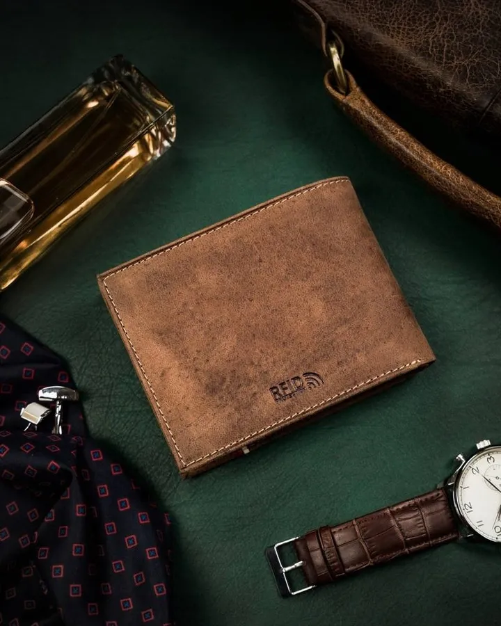 Portfel skórzany Peterson PTN 304PW-03 brązowy