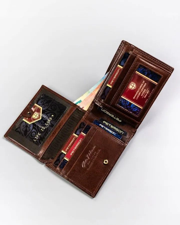 Portfel męski Peterson [DH] PTN 22301-VT brązowy