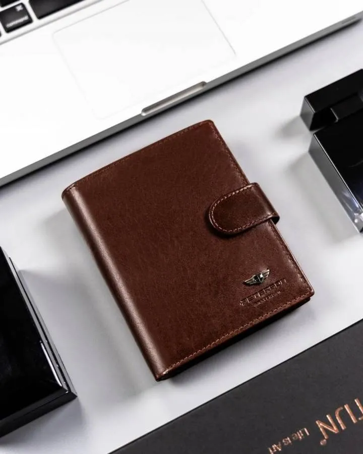 Portfel skórzany Peterson [DH] PTN 22307L-VT brązowy