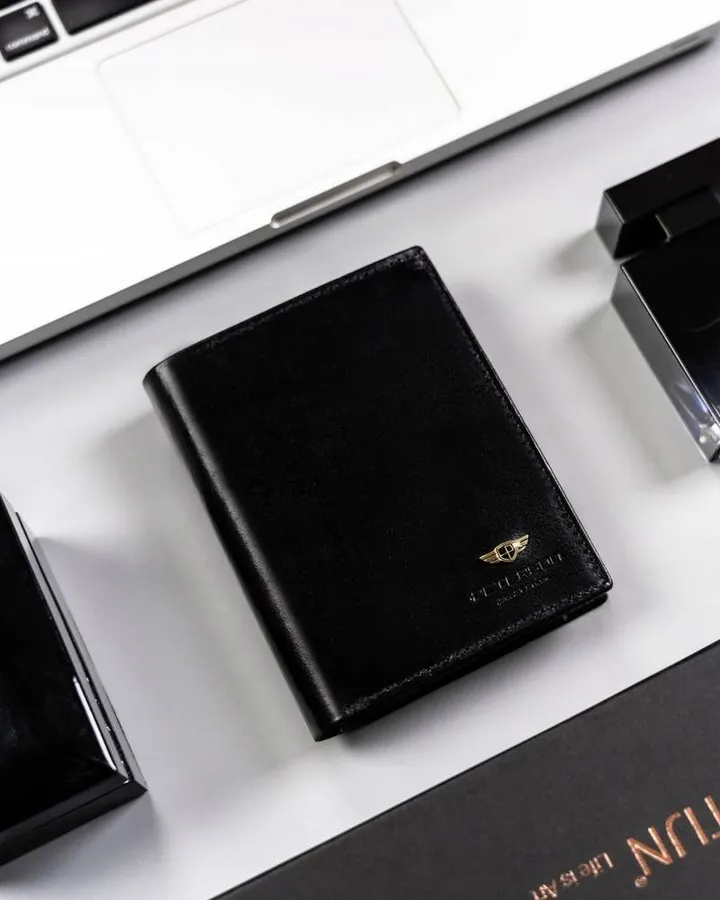 Portfel skórzany PETERSON PTN 22310-VT czarny