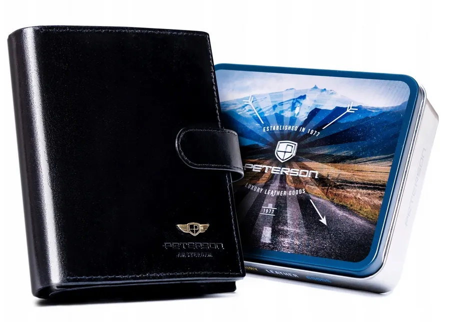Portfel męski PETERSON PTN 22310L-VT czarny