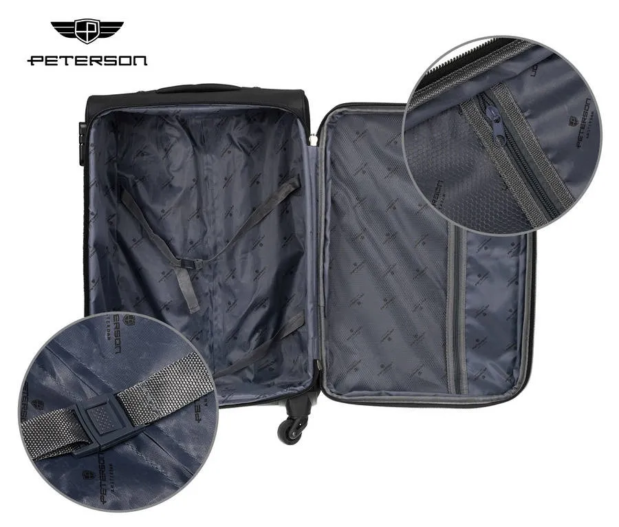 Walizka podróżna Peterson PTN 5209-S czarna