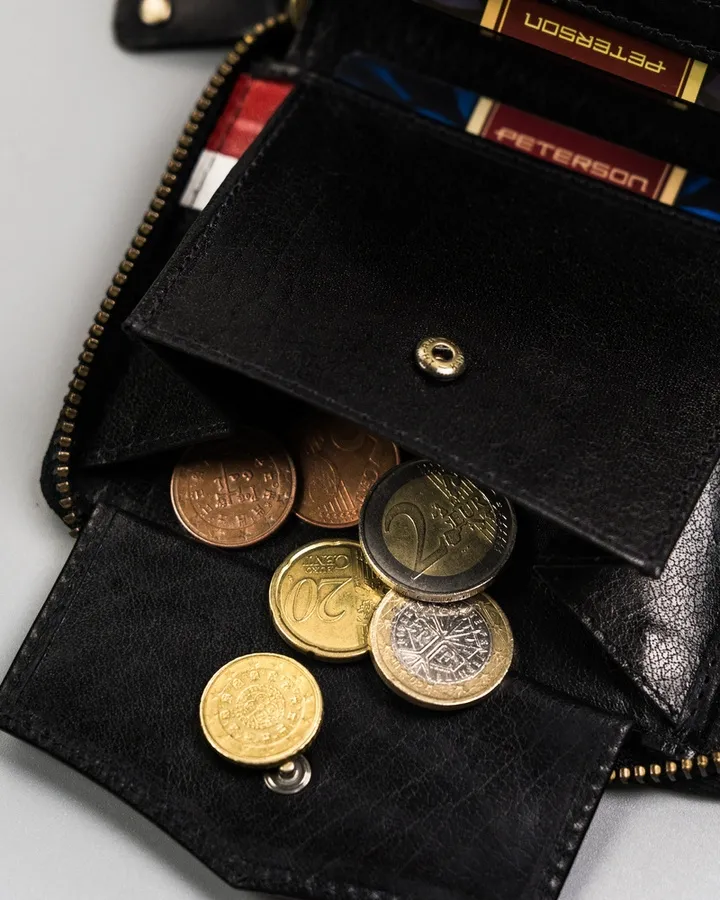 Portfel patriotyczny Peterson PTN 340P-02 czarny