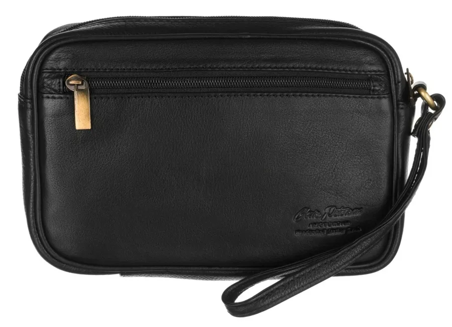 Saszetka skórzana Peterson PTN 1056-NDM czarna