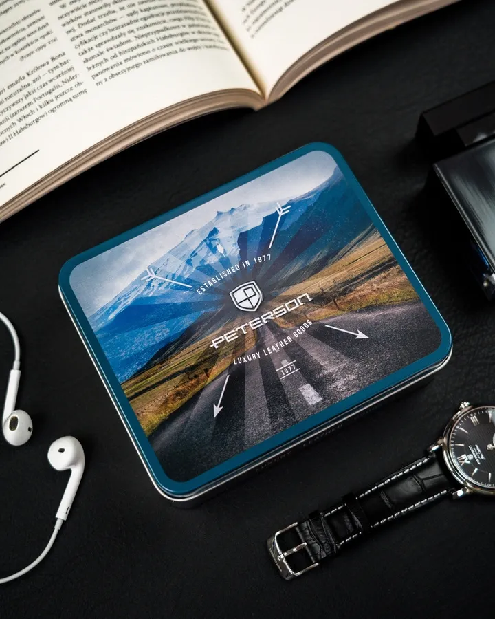 Portfel skórzany Peterson PTN 304Z 2-1-5 brązowy