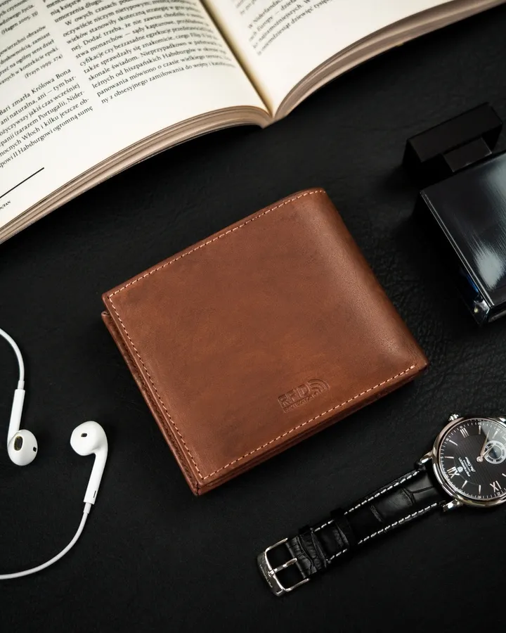 Portfel skórzany Peterson PTN N008-PCA brązowy