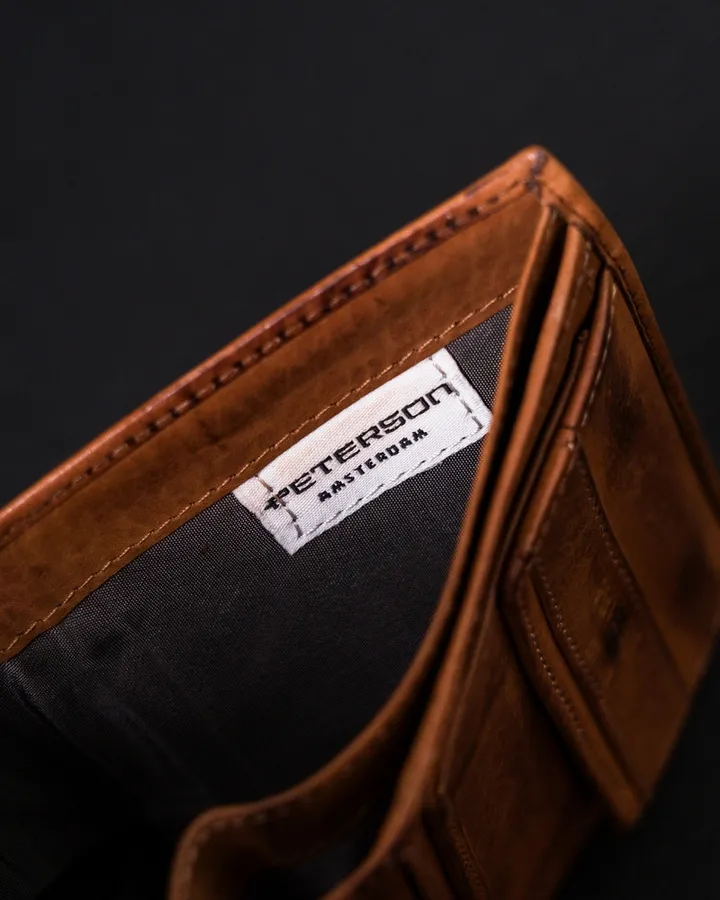 Portfel skórzany Peterson PTN N008-PCA j. brązowy