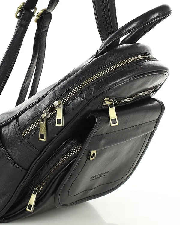 Plecak skórzany MARCO MAZZINI czarny vs83a