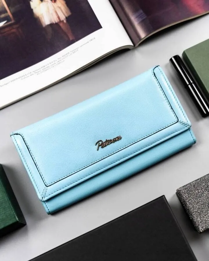 Portfel skórzany Peterson PTN KA-23 niebieski