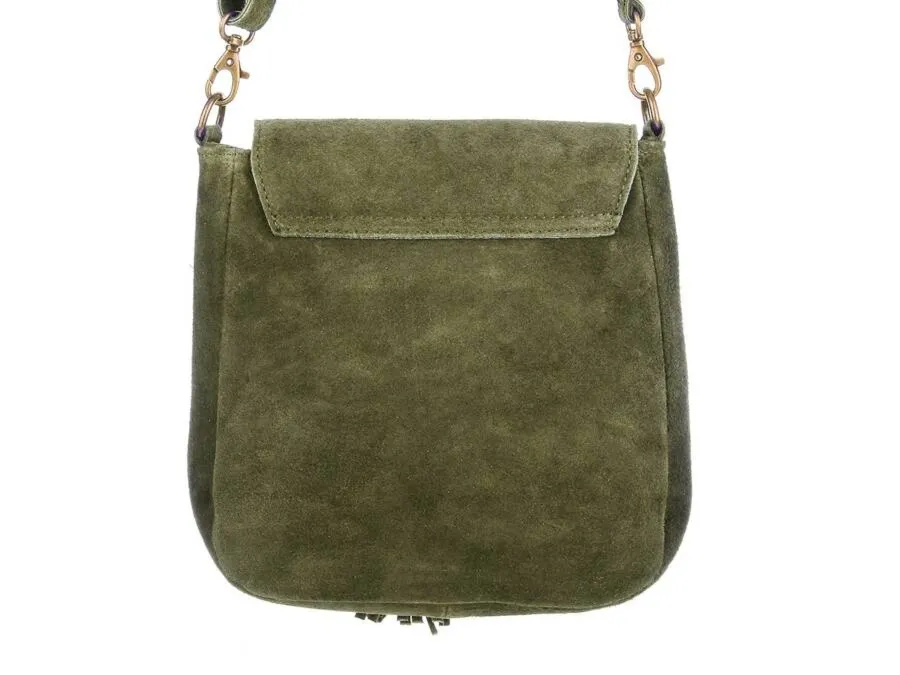 Listonoszka skórzana VERA PELLE oliwkowa X40