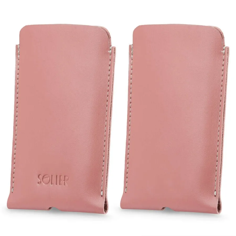 Skórzane etui na IPhone 11 Solier SA58 różowe