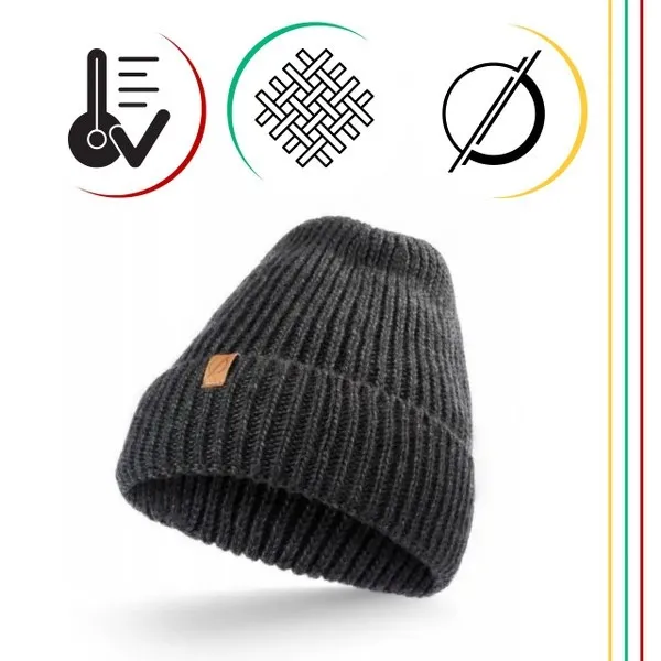 Ciepła czapka damska na zimę Brødrene cz46 108 c. szara